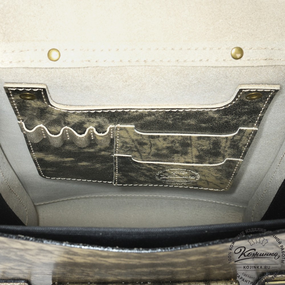 Кожаный ранец "Максимус 3" (пепел глянец)